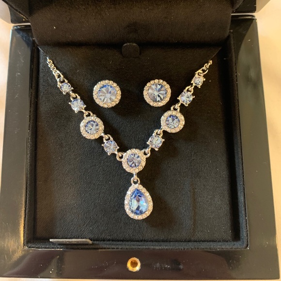 Givenchy Jewelry - Givenchy
Silver-Tone Crystal Earrings & Necklace